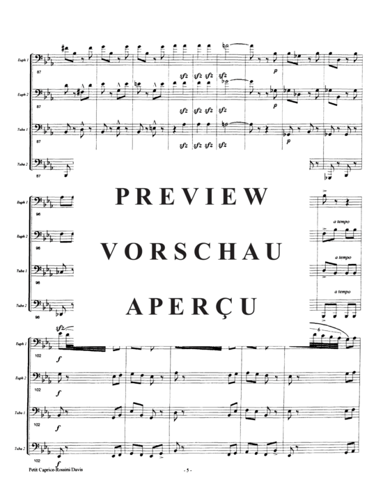 Product gallery: Page 9 of 21 Petit Caprice in the Style of Offenbach , , (Tuba Quartett EETT)