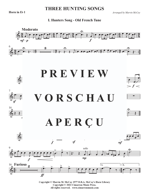 Product gallery: Page 6 of 9 Three Hunting Songs, , Horn Quartet