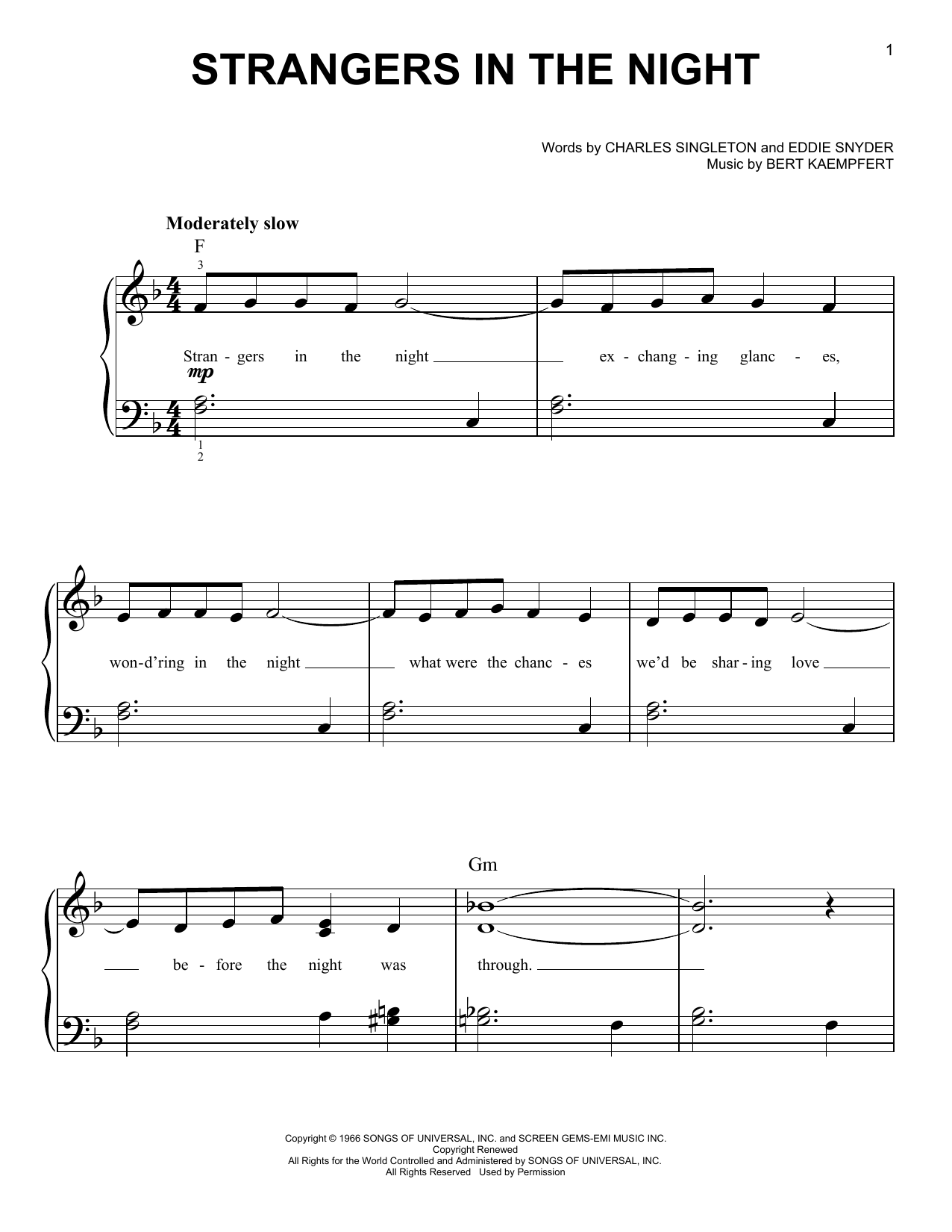 Produktgalerie: Seite 1 von 1 Strangers In The Night, Frank Sinatra, Klavier