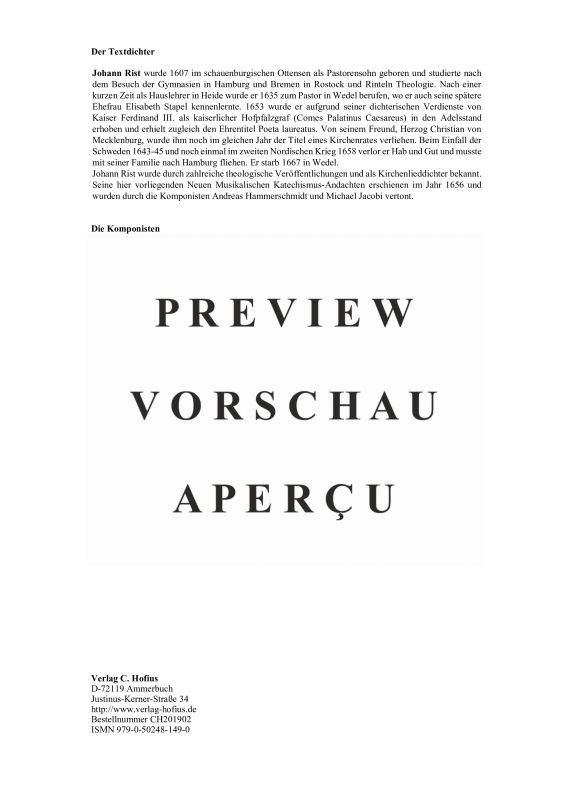 gallery: Neue Musikalische Katechismus-Andachten von Johann Rist, , (Duo 2 Vokalstimmen und BC)