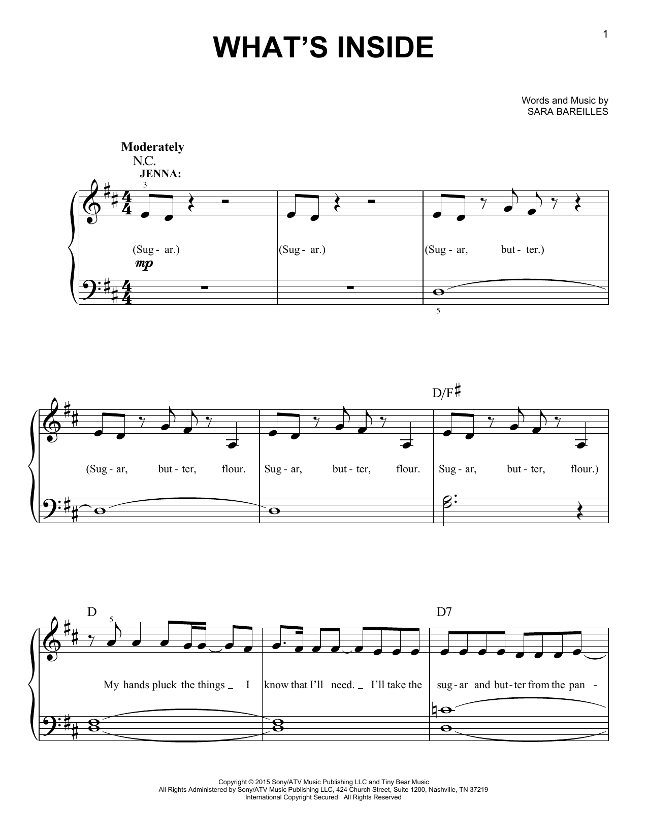 Produktbild zu: What's Inside (from Waitress The Musical)