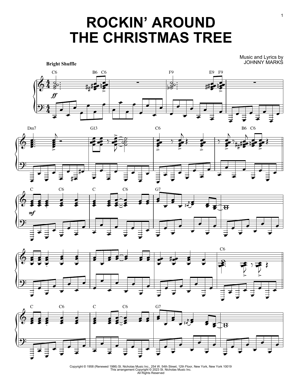 Product gallery: Page 1 of 1 Rockin' Around The Christmas Tree [Boogie Woogie version] (arr. Brent Edstrom), Johnny Marks
