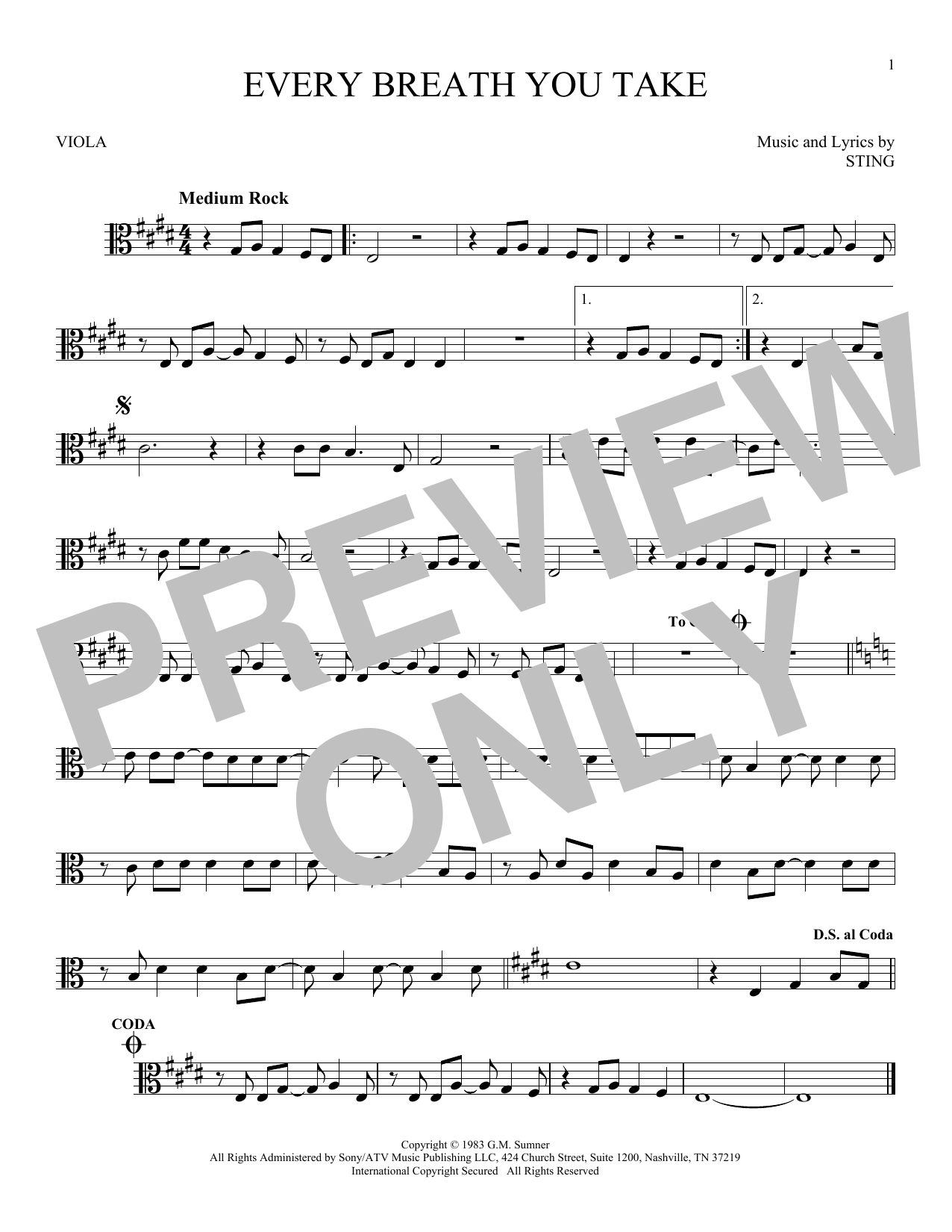 Product gallery: Page 1 of 1 Every Breath You Take, The Police