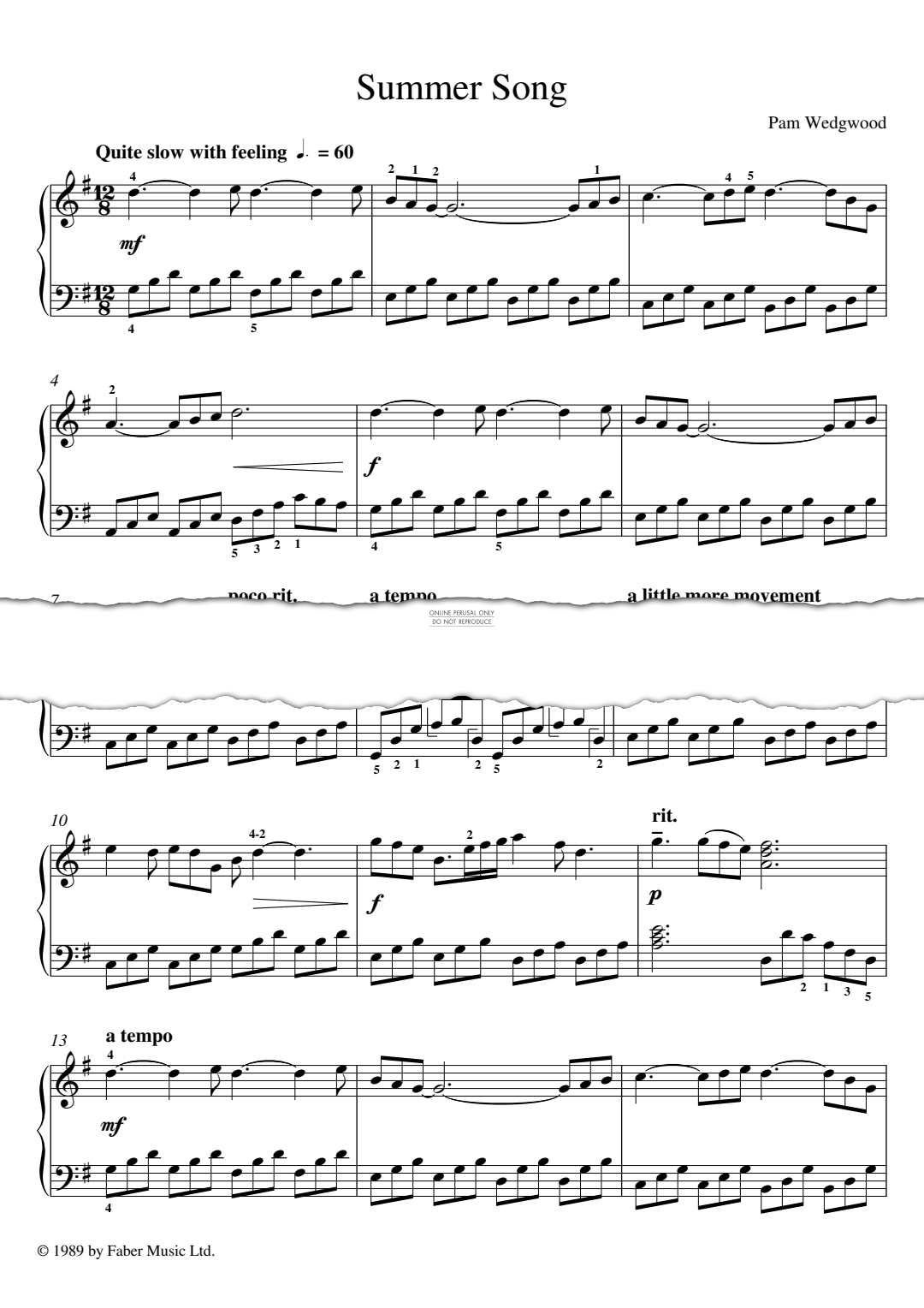 Produktbild zu: Summer Song (from 'Jazzin' About')