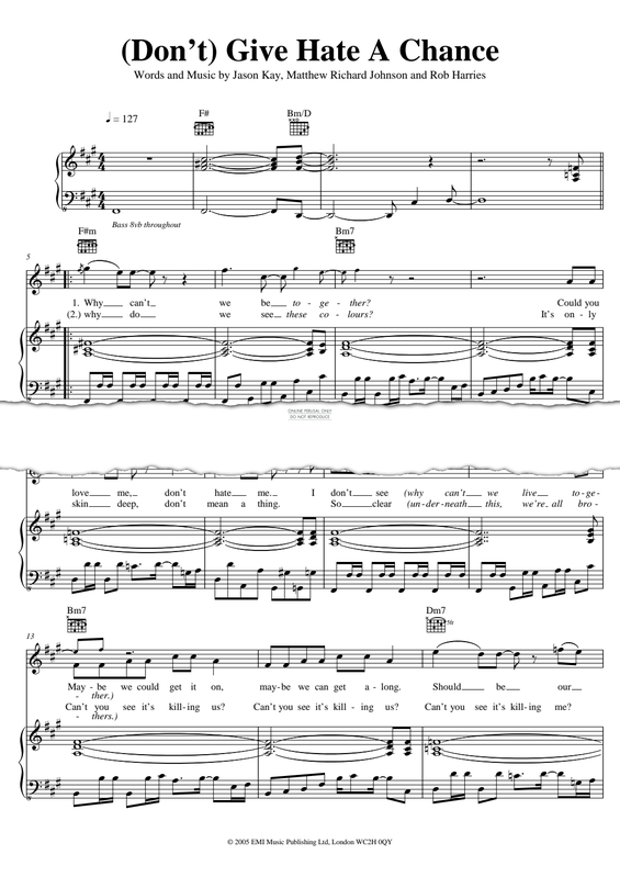 Produktgalerie: Seite 1 von 1 (Don't) Give Hate A Chance, , Gesang, Gitarre, Klavier