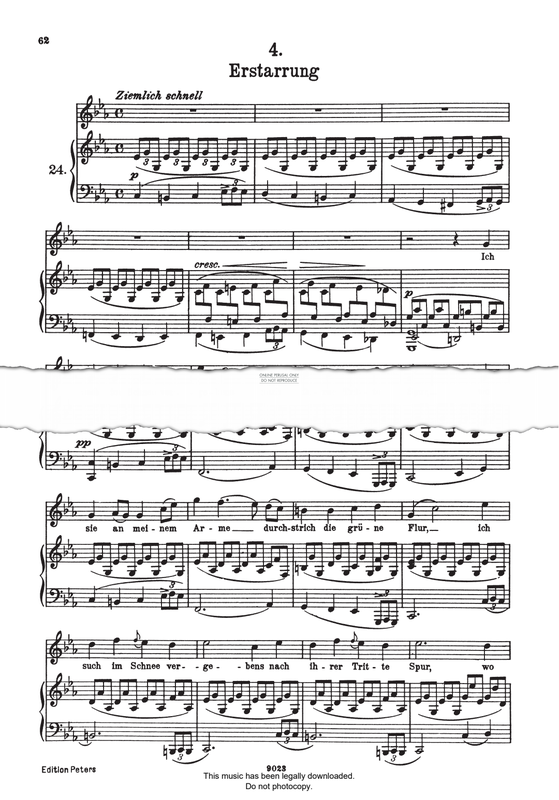 Product picture to: Erstarrung (from 'Winterreise Op.89 D911')