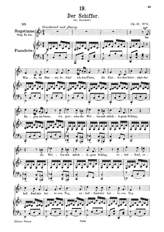 Product picture to: Der Schiffer D.536Franz Schubert