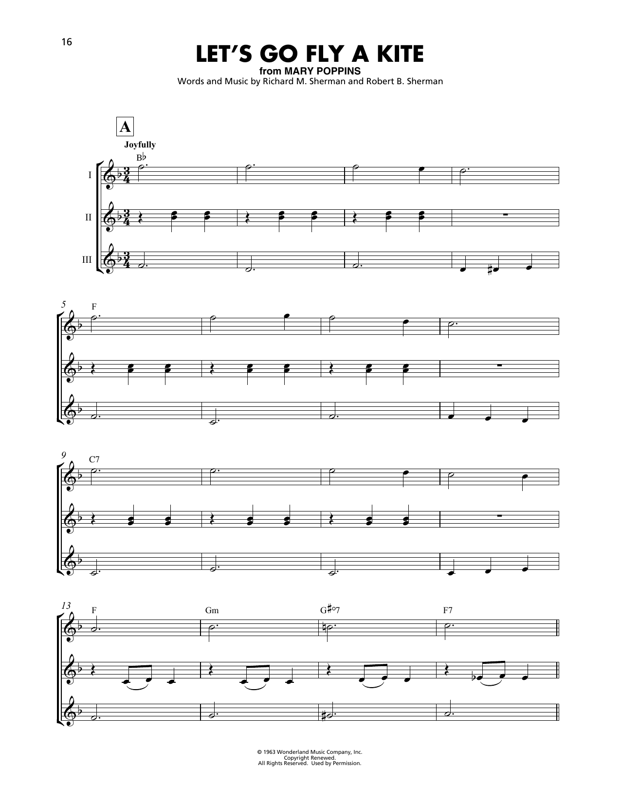 Product gallery: Page 1 of 1 Let's Go Fly A Kite (from Mary Poppins), Sherman Brothers