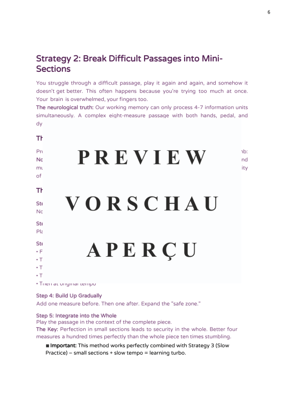 Produktgalerie: Seite 8 von 11 Practice Effectively - 7 Strategies to Achieve More in Less Time, , Piano and all instruments
