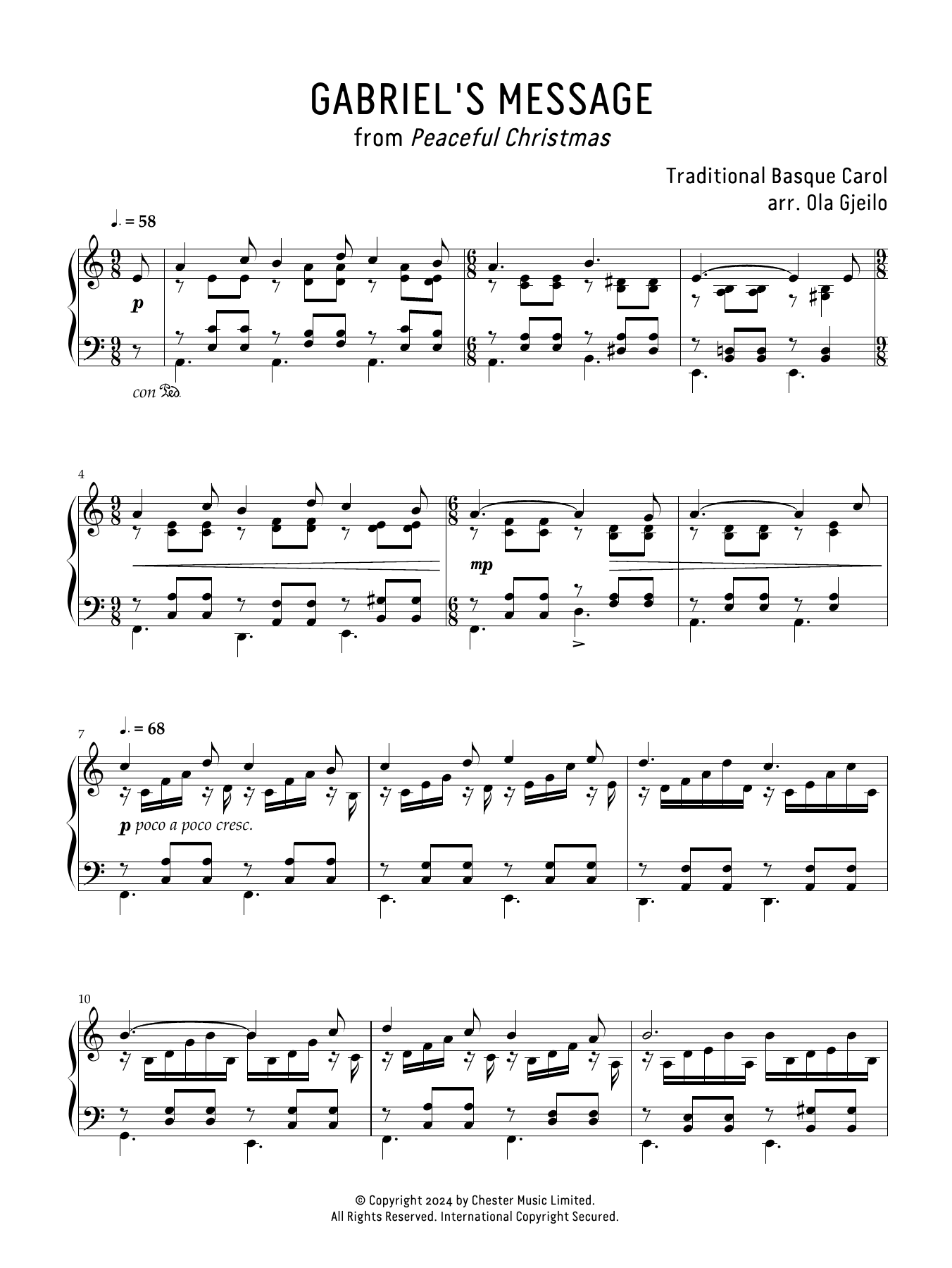 Produktgalerie: Seite 1 von 1 Gabriel's Message, Ola Gjeilo, Klavier