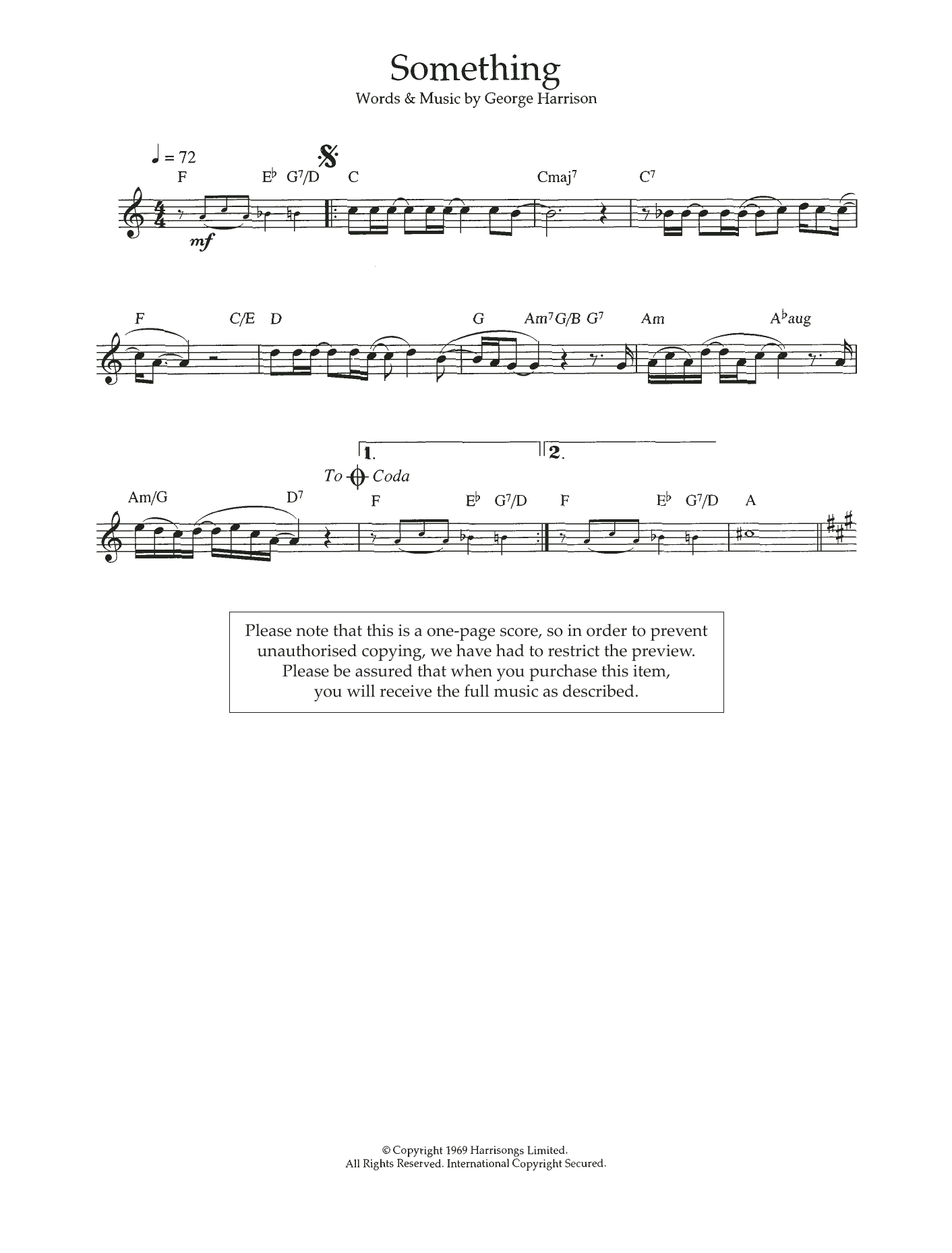 Product gallery: Page 1 of 1 Something, George Harrison