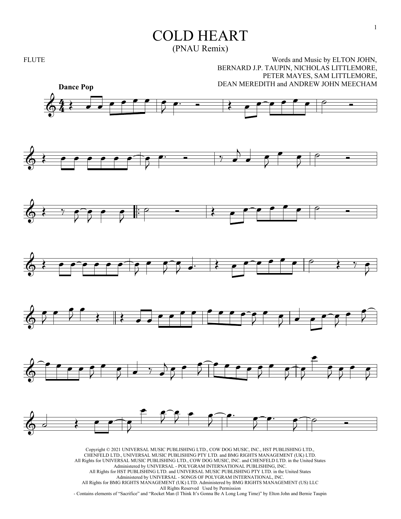 Product gallery: Page 1 of 1 Cold Heart (PNAU Remix), Elton John & Dua Lipa