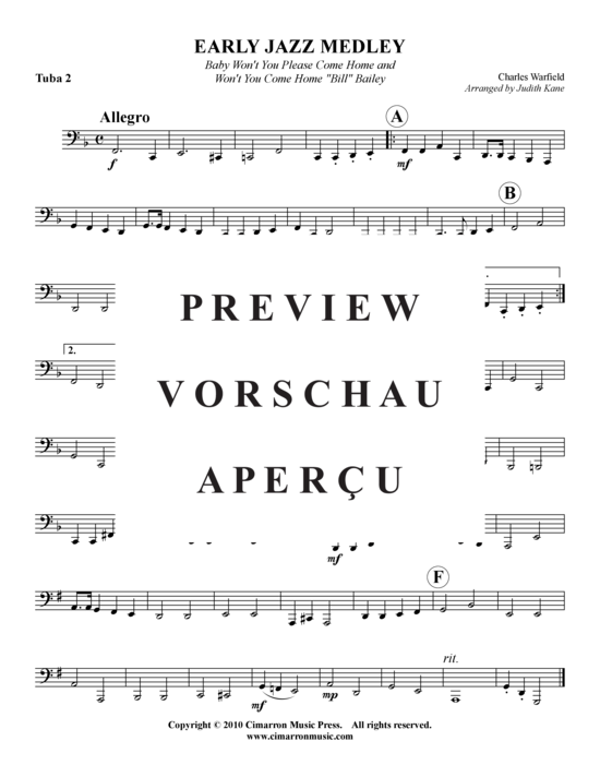 Product gallery: Page 9 of 9 Early Jazz Medley , , (Tuba Quartet: 2x Baritone, 2xTuba)