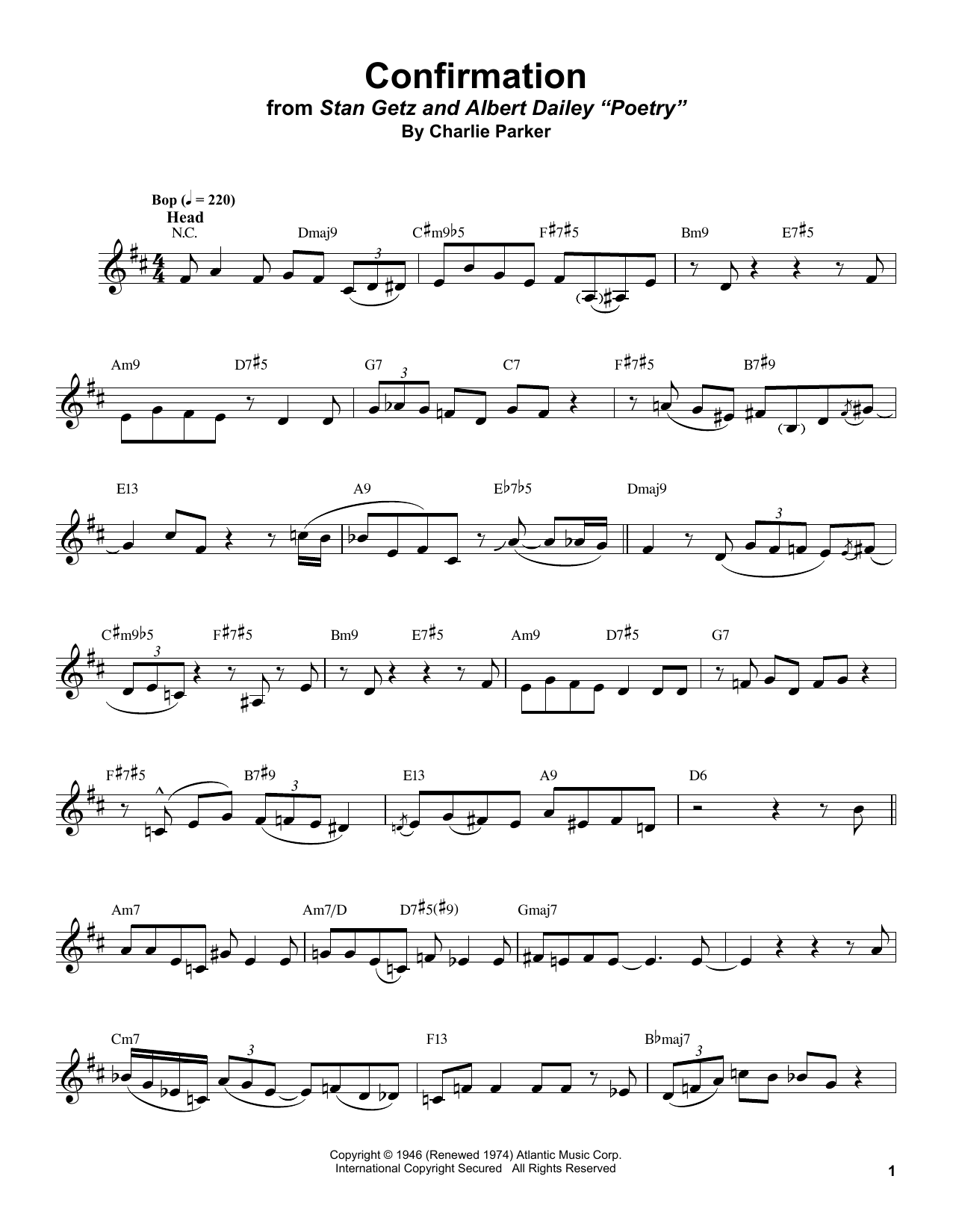 Product gallery: Page 1 of 1 Confirmation, Stan Getz