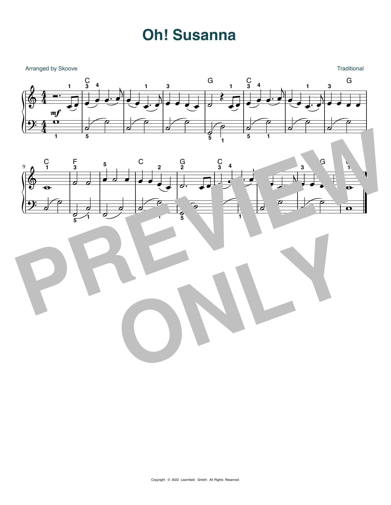 Produktbild zu: Oh! Susanna (arr. Skoove)