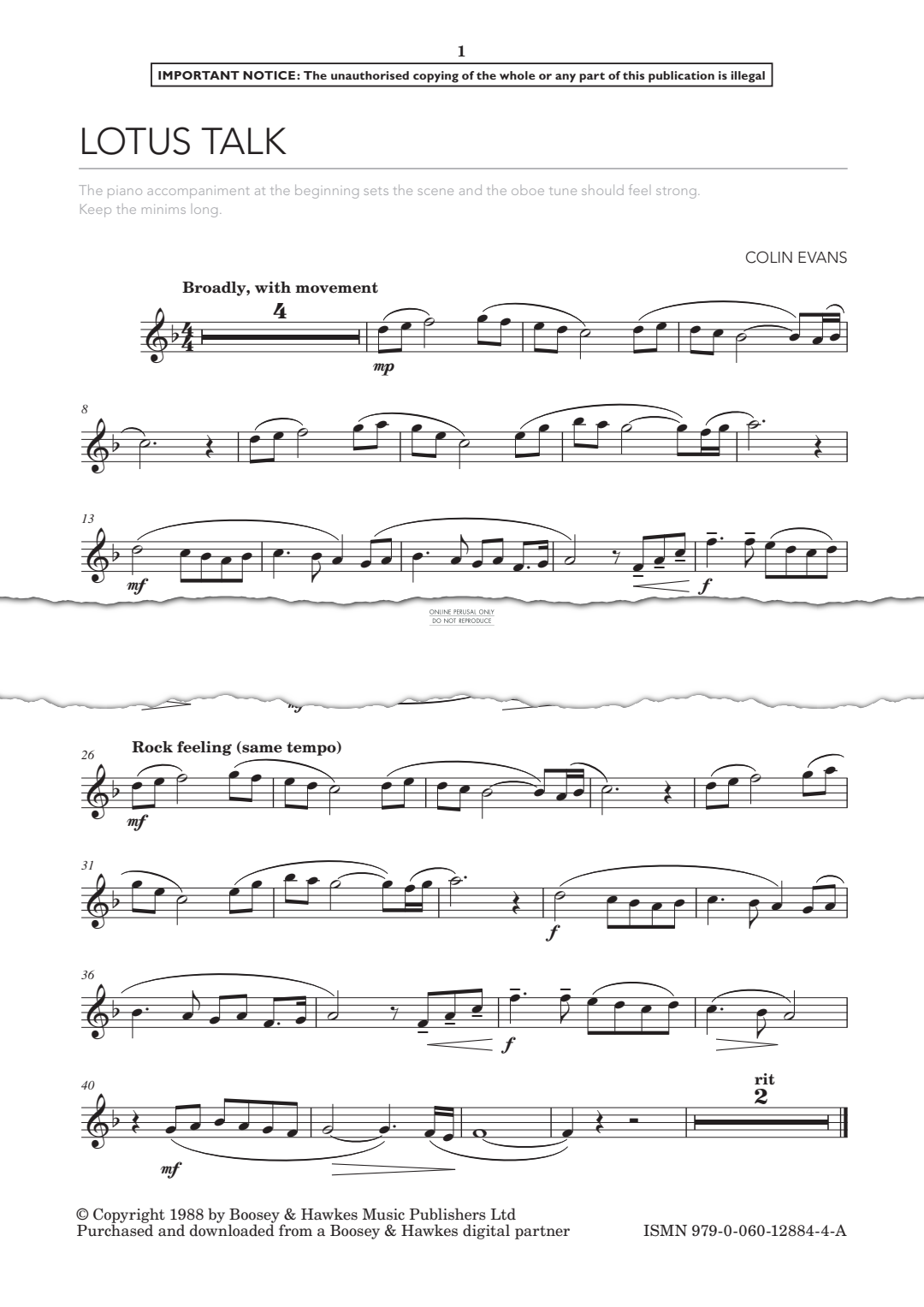 Produktgalerie: Seite 1 von 1 Lotus Talk, Colin Evans, Klavier, Oboe