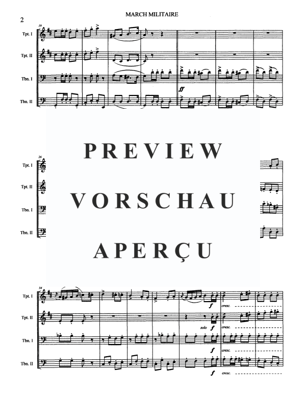 Produktgalerie: Seite 4 von 11 Marsch Militaire, , Blechbläserquartett