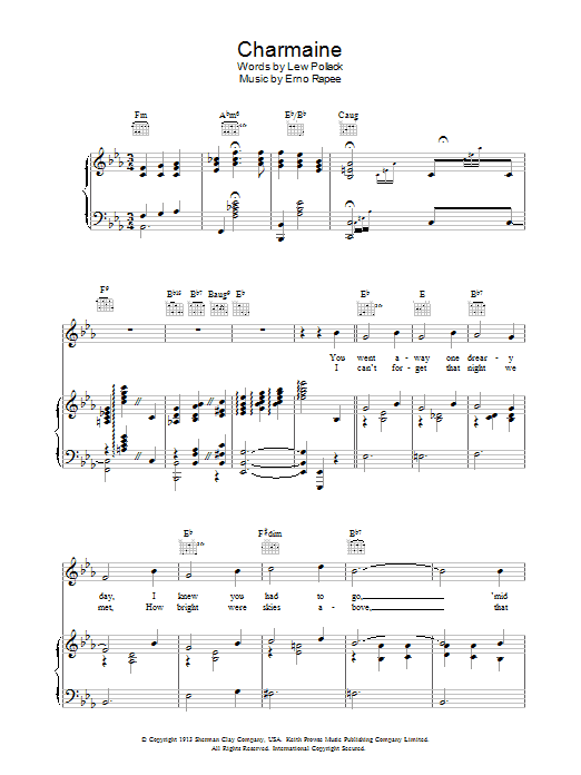 Produktgalerie: Seite 1 von 1 Charmaine, Lew Pollack, Gesang, Gitarre, Klavier