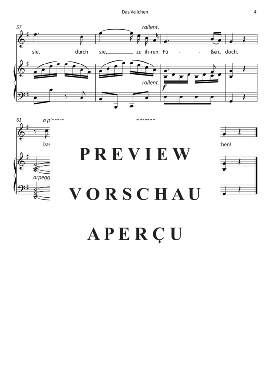Produktgalerie: Seite 7 von 7 Das Veilchen , , Klavier Solo