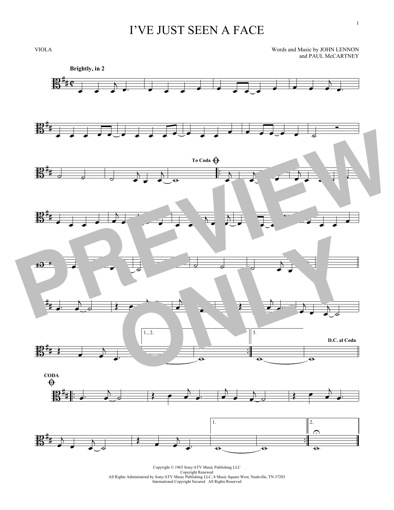 Product gallery: Page 1 of 1 I've Just Seen A Face, The Beatles