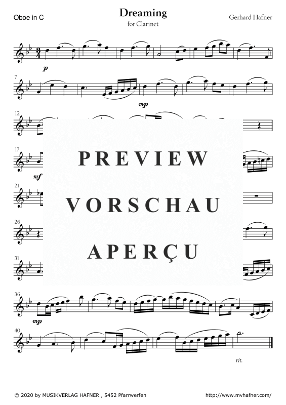 gallery: Dreaming, , (Melodieinstrument und Klavier/Orgel)