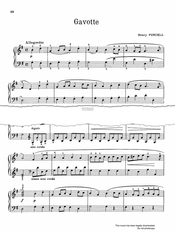 Product gallery: Page 1 of 1 Gavotte, Henry Purcell