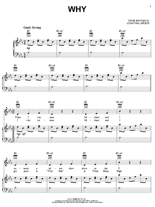 Produktbild zu: Why (from tick, tick... BOOM!)