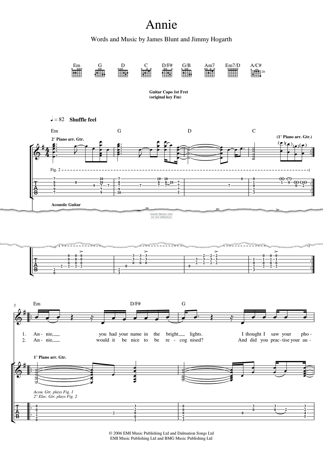 Product gallery: Page 1 of 1 Annie, James Blunt