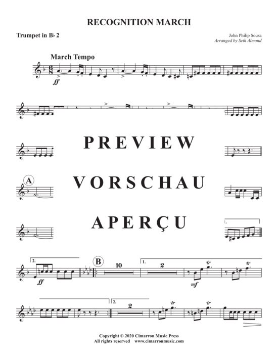 Produktgalerie: Seite 10 von 17 Recognition March , , (Blechbläser Quintett)
