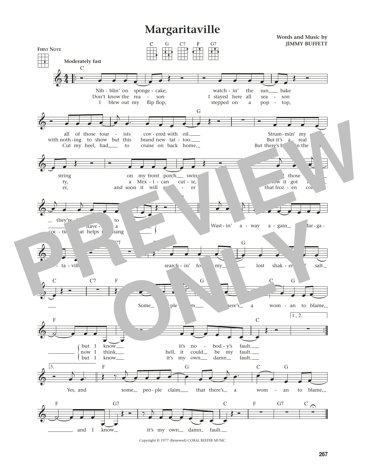 Product gallery: Page 1 of 1 Margaritaville (from The Daily Ukulele) (arr. Jim Beloff), Jimmy Buffett
