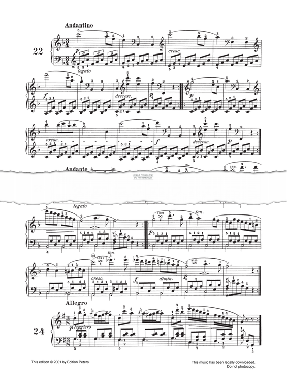 Produktgalerie: Seite 1 von 1 Allegro Op. 139 No. 24, Carl Czerny, Klavier