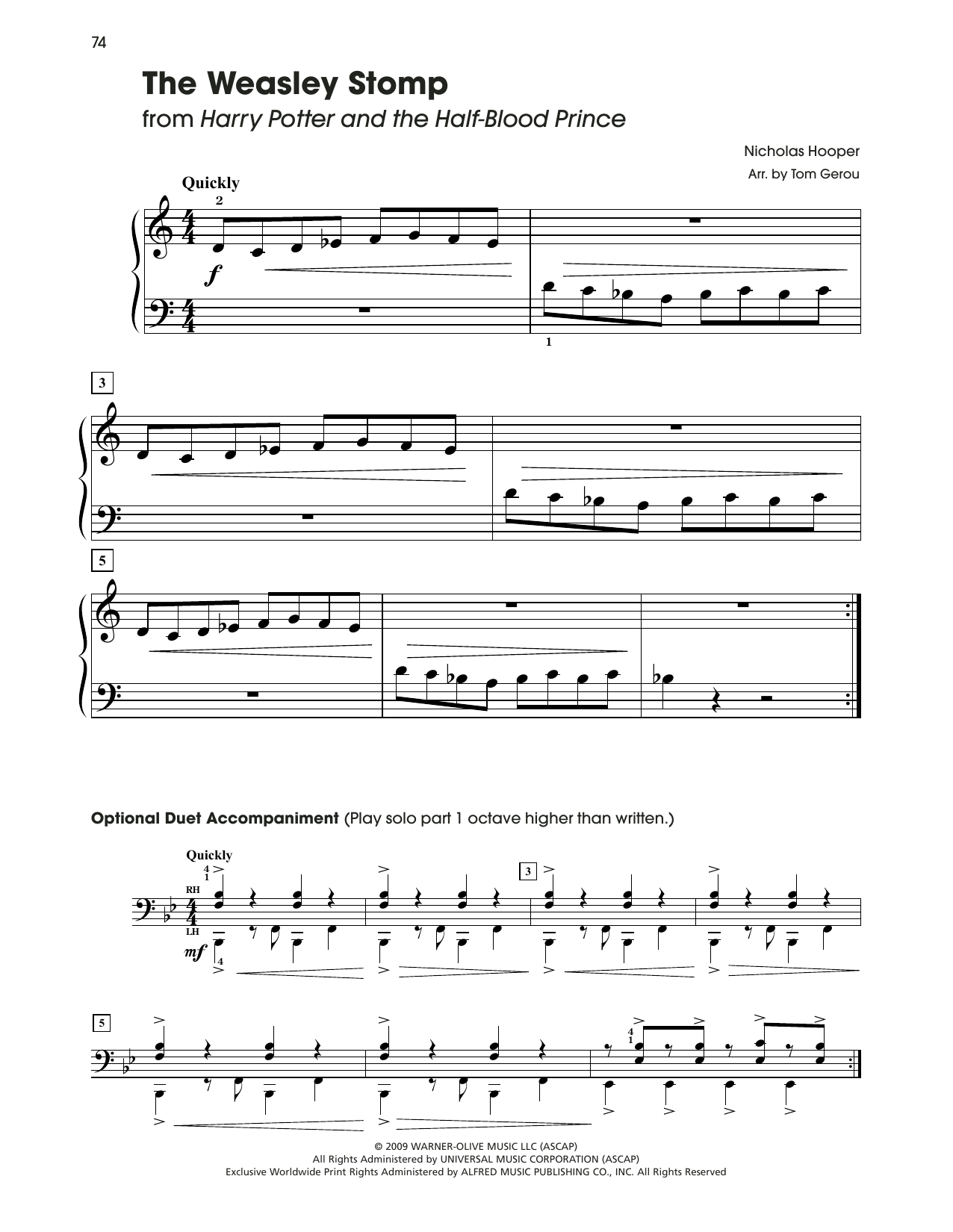 Product picture to: The Weasley Stomp (from Harry Potter) (arr. Tom Gerou)