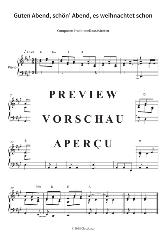 Product gallery: Page 4 of 4 Guten Abend, schön´ Abend, es weihnachtet schon , , Piano Solo