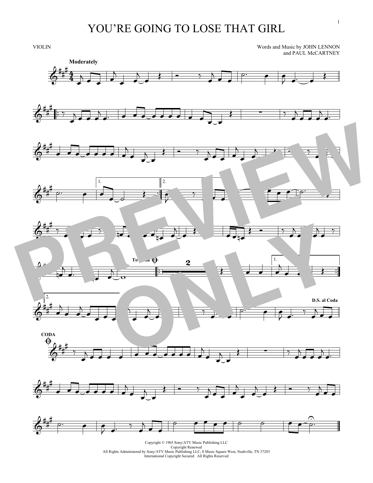 Product gallery: Page 1 of 1 You're Going To Lose That Girl, The Beatles