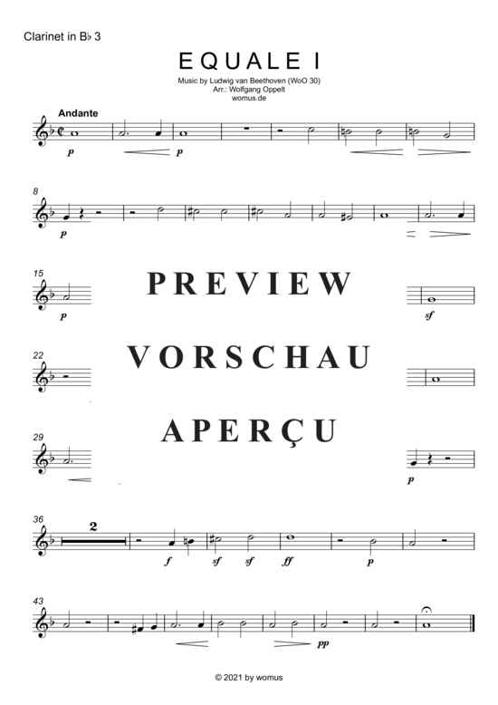 Product gallery: Page 12 of 15 Drei Equale , , (Clarinet Quartet)