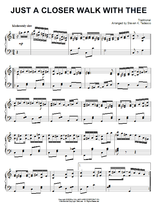 Product gallery: Page 1 of 1 Just A Closer Walk With Thee [Ragtime version], Steven Tedesco