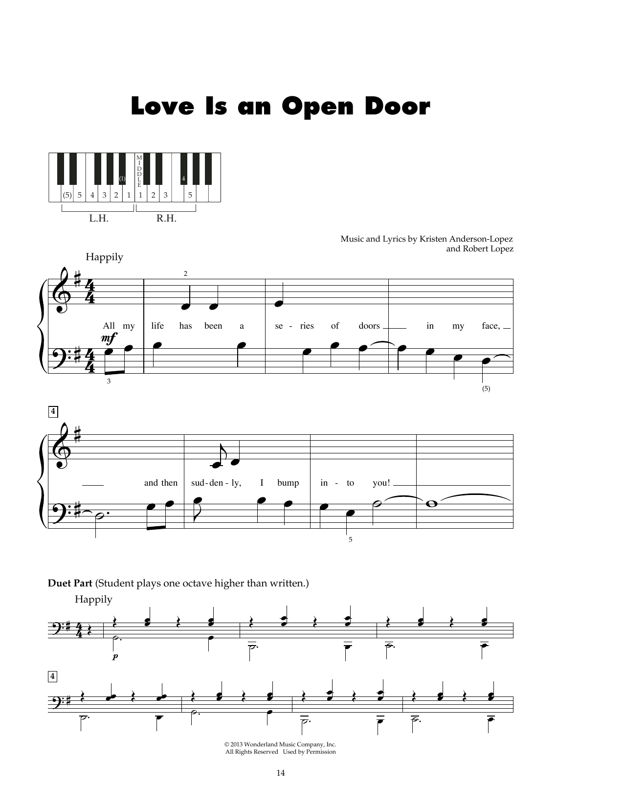 Produktbild zu: Love Is An Open Door (from Frozen)