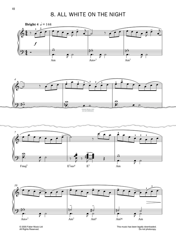 Produktgalerie: Seite 1 von 1 All White On The Night, John Kember, Klavier