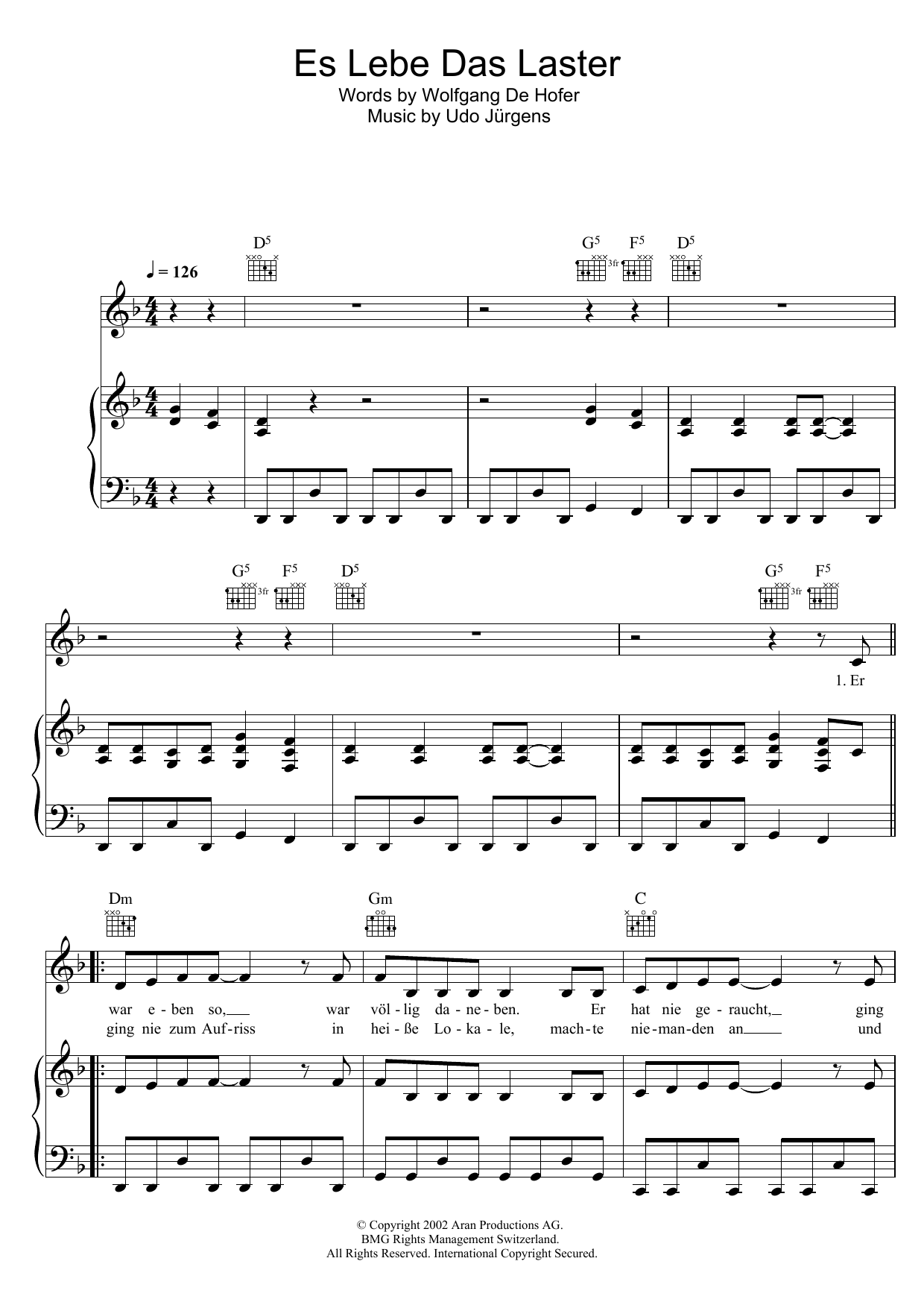 Produktgalerie: Seite 1 von 1 Es Lebe Das Laster, Udo Jurgens, Gesang, Gitarre, Klavier