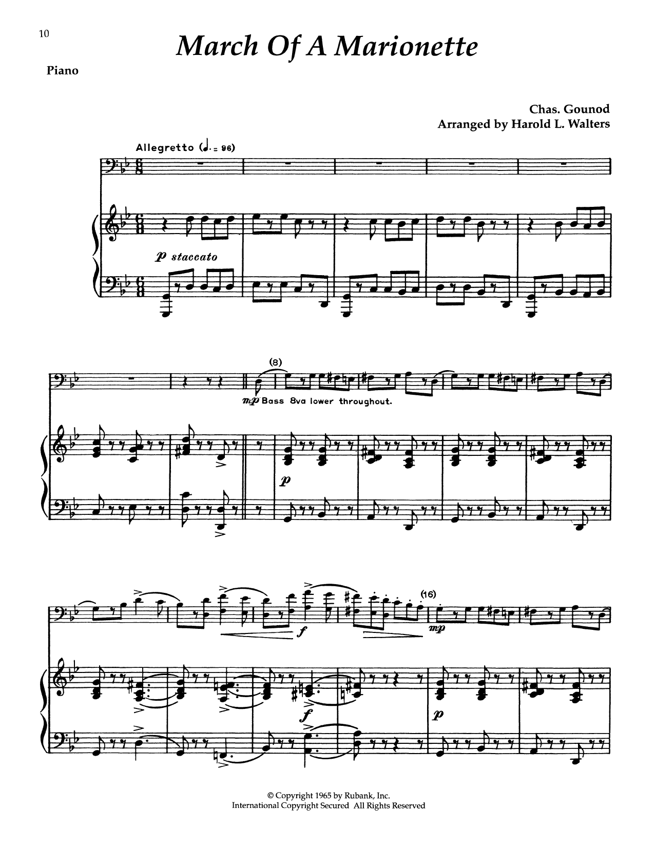 Produktbild zu:  Funeral March Of A Marionette - Charles Gounod