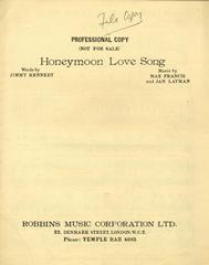cover: Honeymoon Love Song, Max Francis