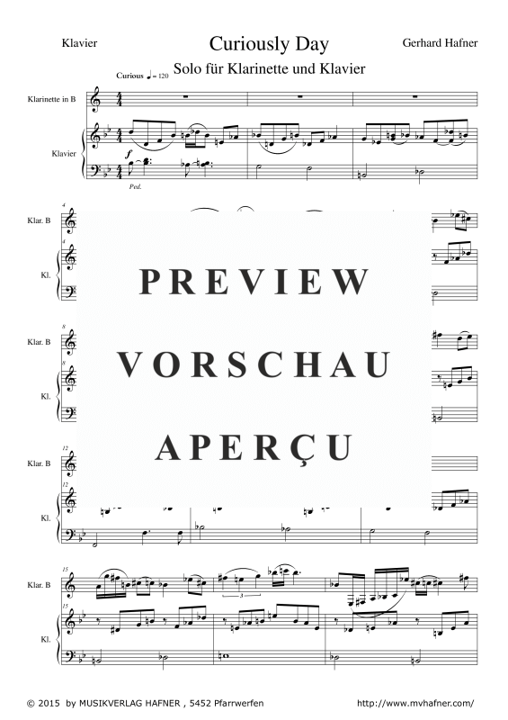 Product gallery: Page 6 of 10 Curiously Day, , (clarinet in Bb and piano)