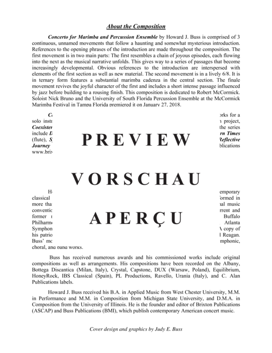 Product gallery: Page 3 of 21 Concerto for Marimba and Percussion Ensemble , , (marimba solo and 4-part percussion ensemble)