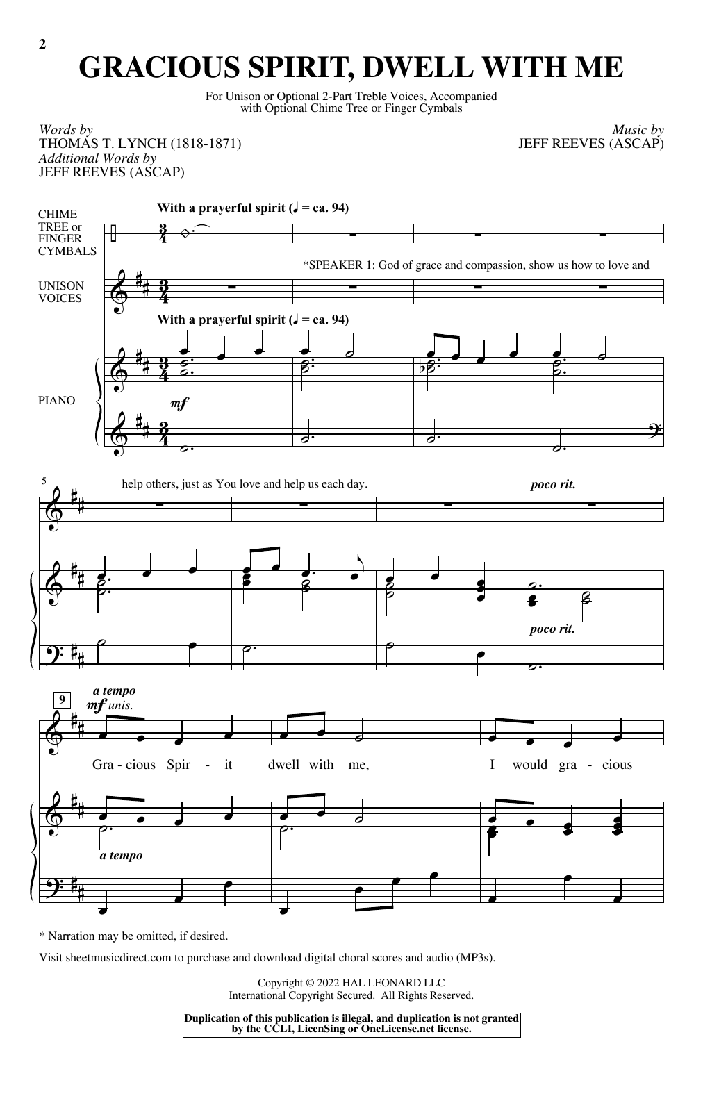 Produktgalerie: Seite 1 von 1 Gracious Spirit, Dwell With Me, Thomas T. Lynch and Jeff Reeves, Chor
