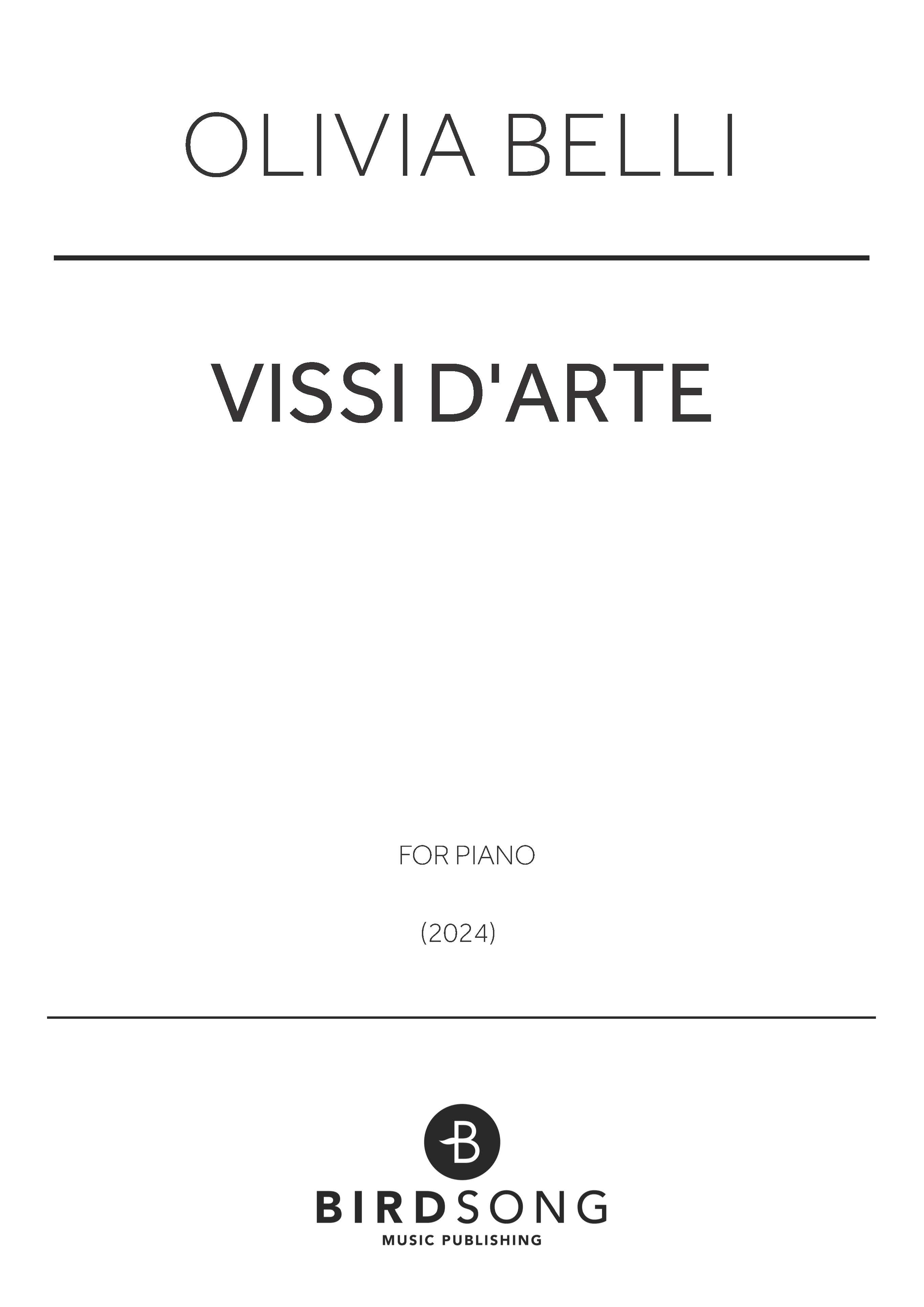 cover: Vissi d'arte, Olivia Belli