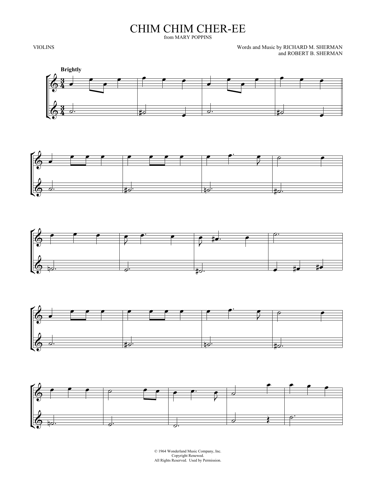Product gallery: Page 1 of 1 Chim Chim Cher-ee (from Mary Poppins) (arr. Mark Phillips), Dick Van Dyke