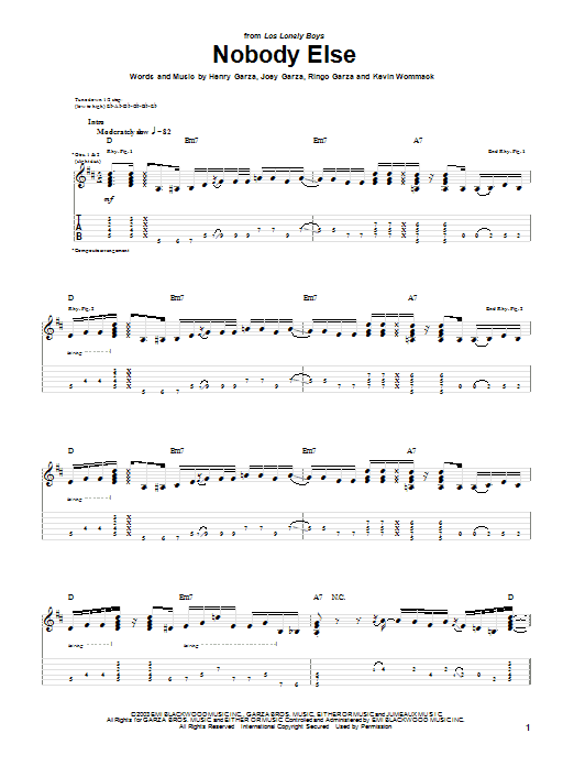 Produktgalerie: Seite 1 von 1 Nobody Else, Los Lonely Boys, Gitarre