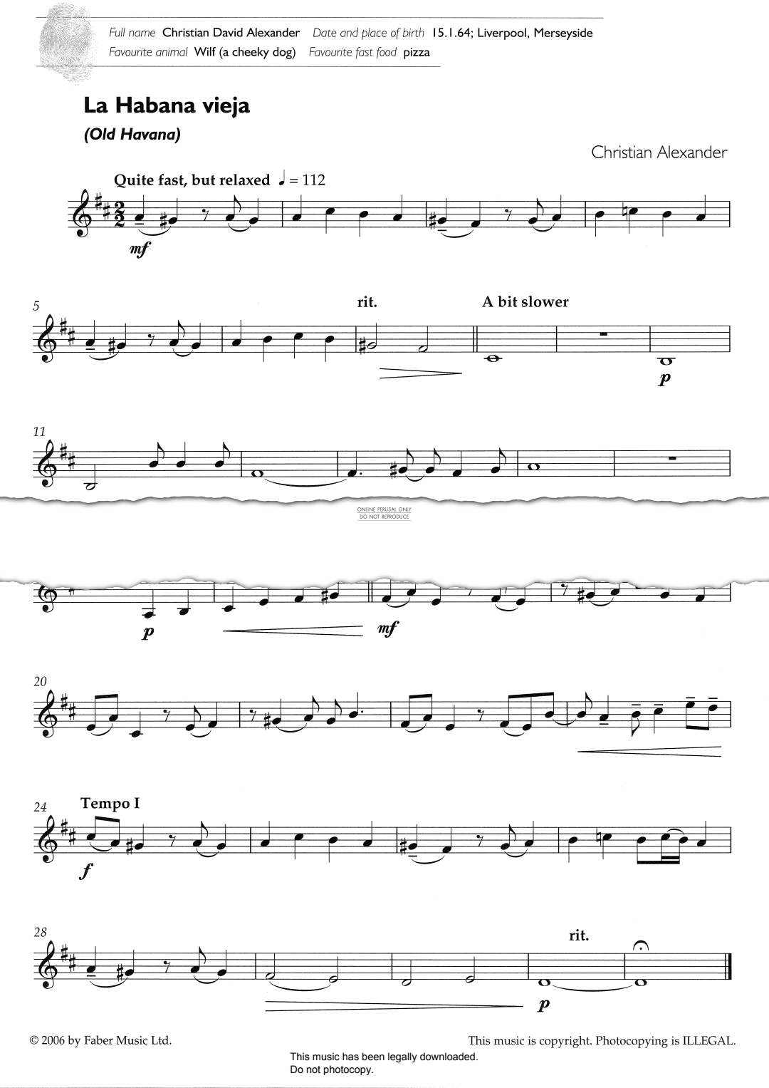 Produktgalerie: Seite 1 von 1 La Habana Vieja (Old Havana), Christian Alexander, Klavier, Trompete