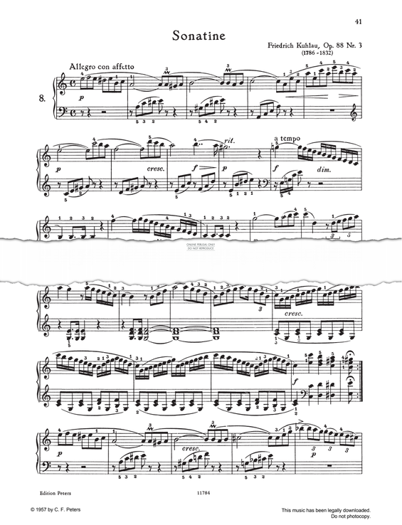 Produktgalerie: Seite 1 von 1 Sonatina A-minor, Op. 88, No. 3, Friedrich Kuhlau