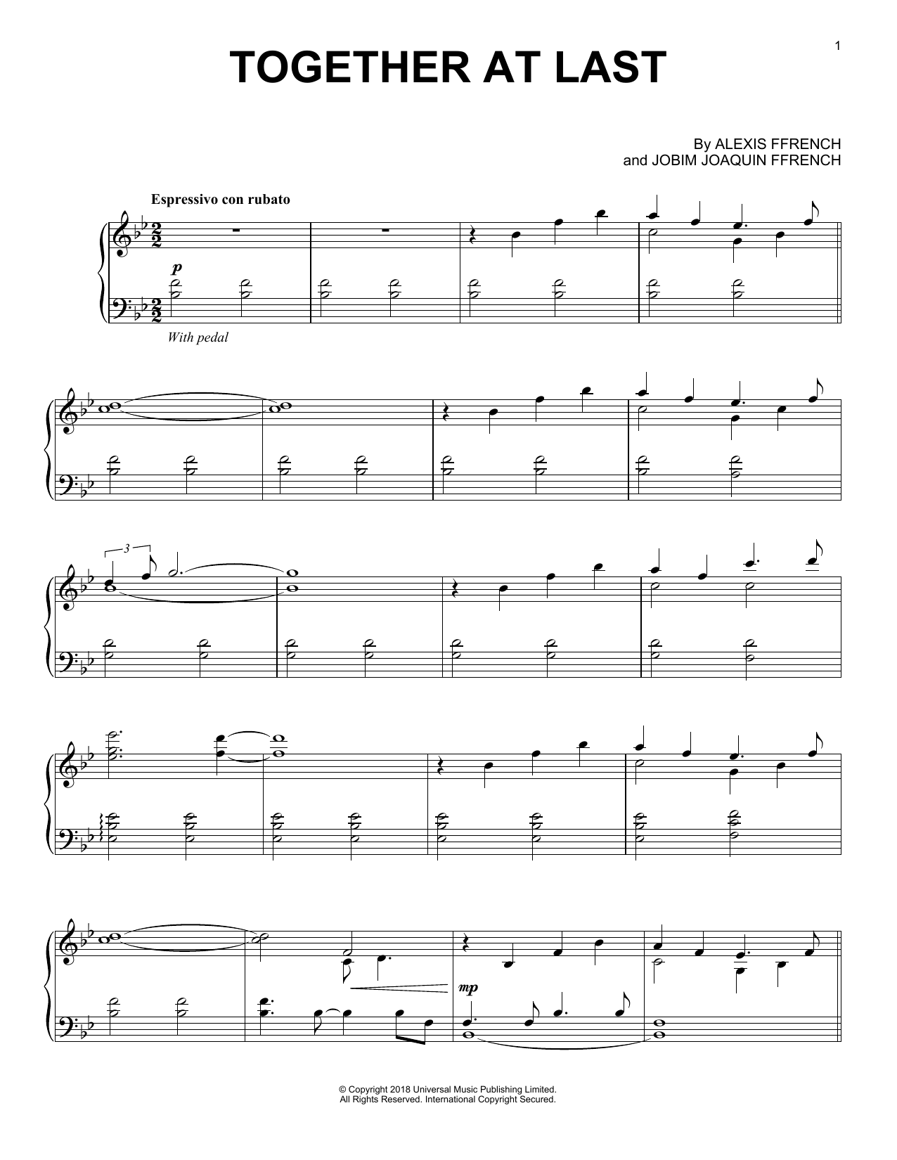 Produktgalerie: Seite 1 von 1 Together At Last, Alexis Ffrench, Klavier